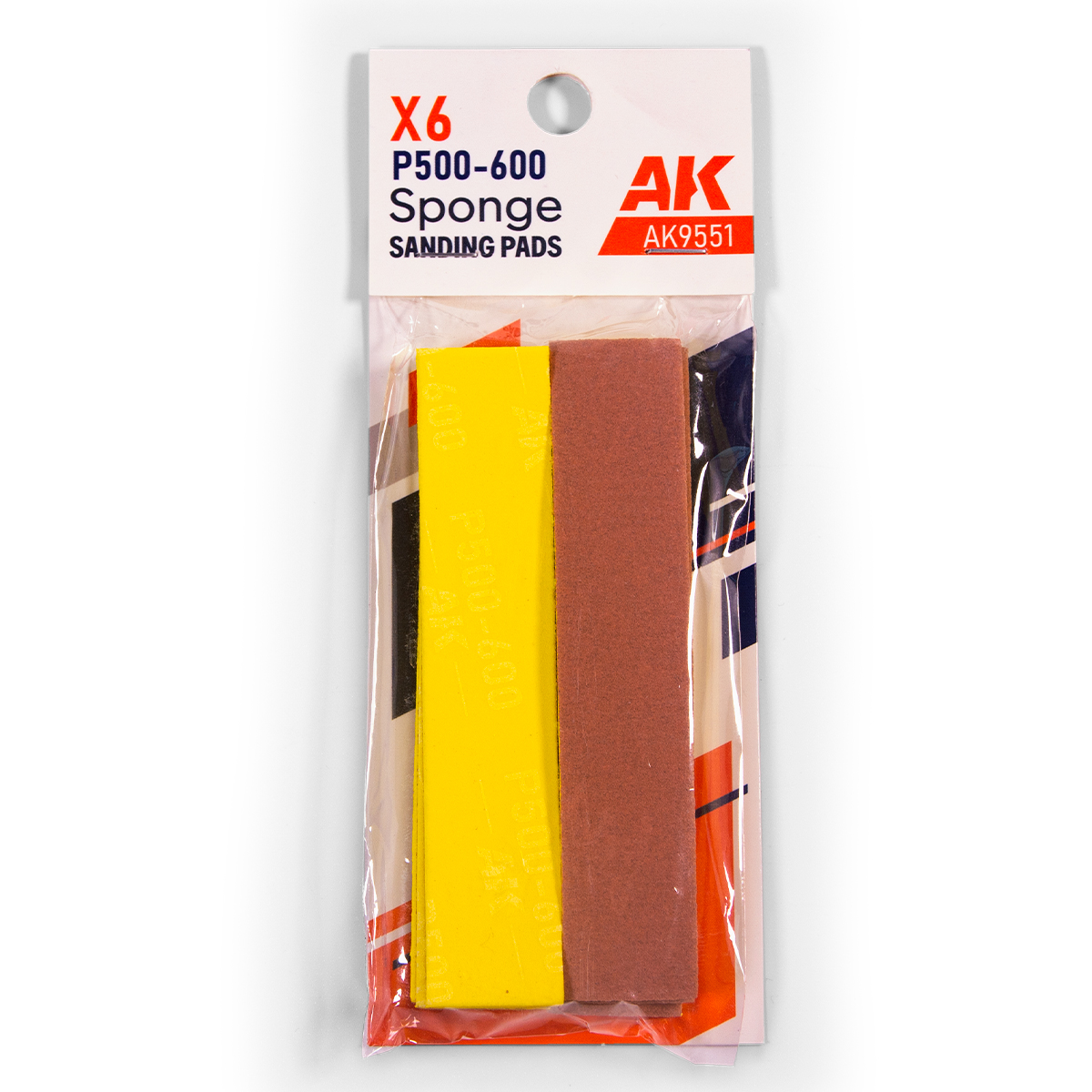 Губка с зернистостью P500-600 (6 шт.) / Sponge P500-600 Grit (6 Units) - AK9551