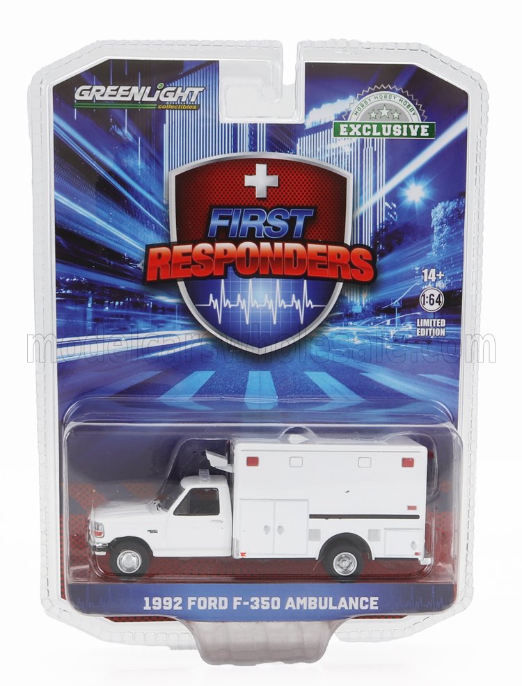 1:64 FORD F-350 Van Ambulance (1992), White - 67061