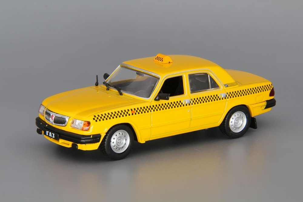 1:43 Горький 3110 Такси, Автомобиль на службе 9, желтый - ANS009