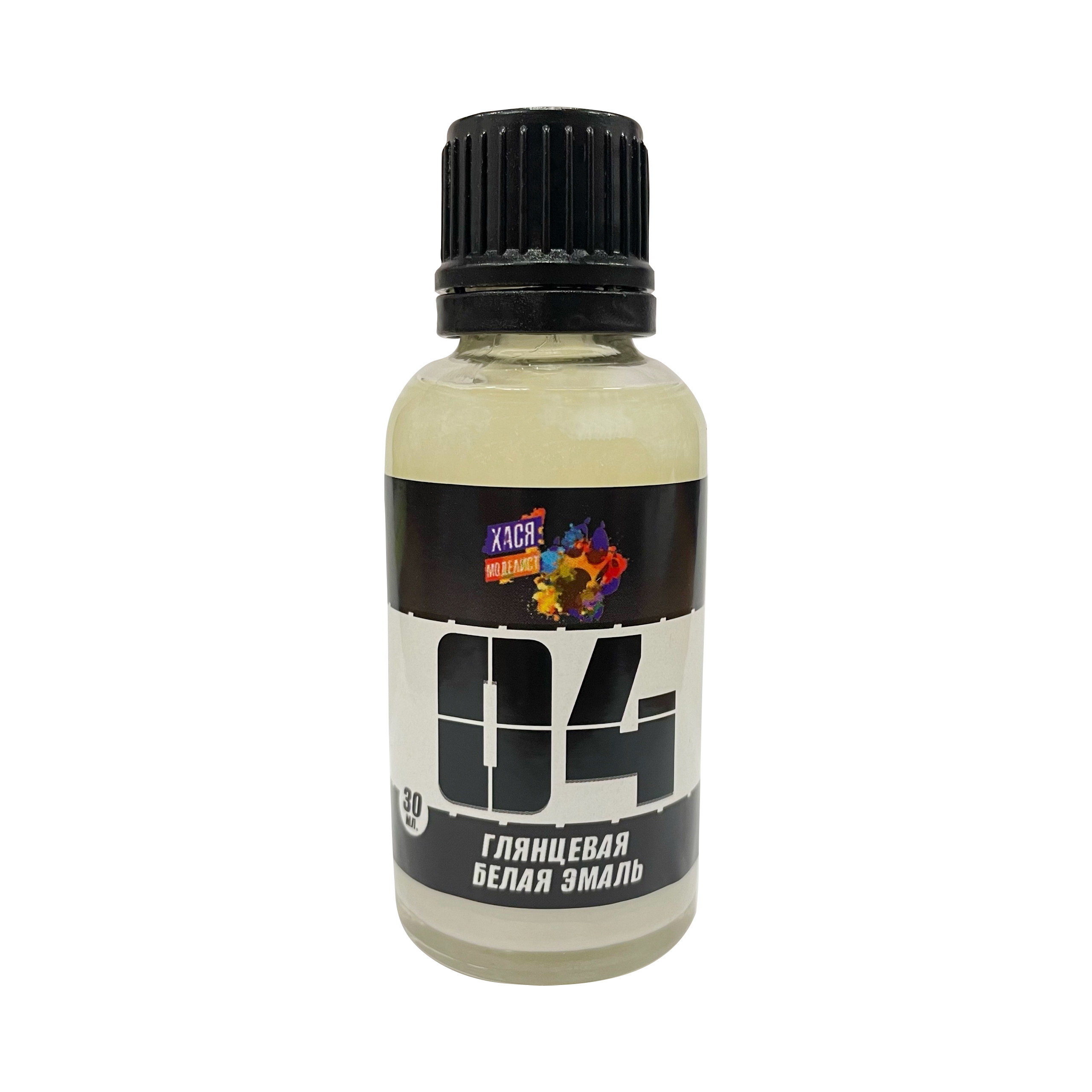 Эмаль белая глянцевая, 30 мл. - НК004