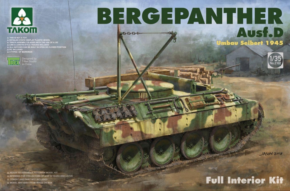 1:35 Сборная модель Немецкая БРЭМ Bergepanther Ausf.D Umbau Seibert 1945 - 2102