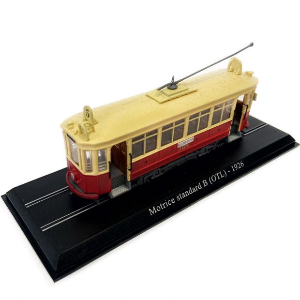 1:87 Трамваи. Motrice Standard B (Лион, Франция, 1926), красный/бежевый - 637942