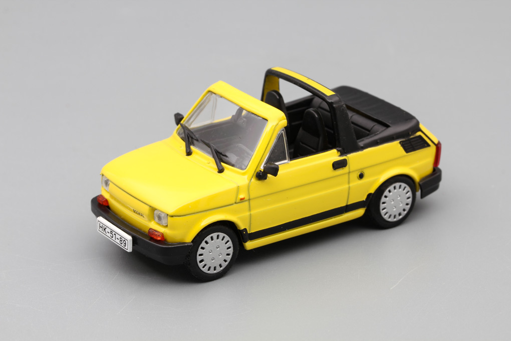 1:43 FIAT 126P Cabrio, yellow / black - kul168
