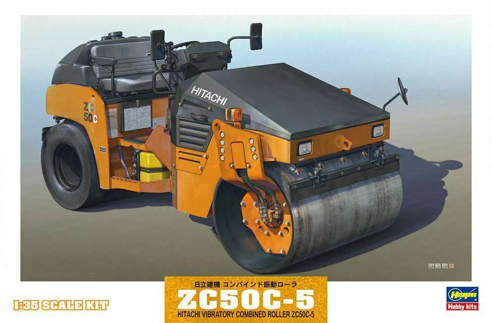 1:35 Сборная модель Комбинированный вибрационный каток HITACHI ZC50C-5 - 66002