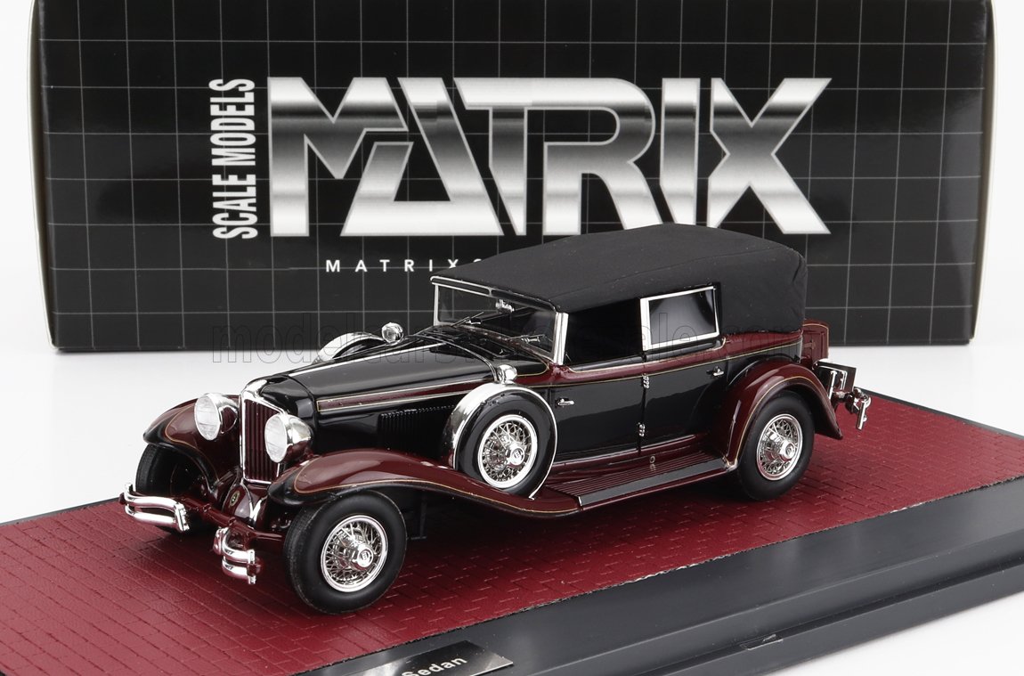 1:43 (Уценка!) CORD L-29 Phaeton Sedan Cabriolet Closed (1931), Black Red - MX40307-014-Z2