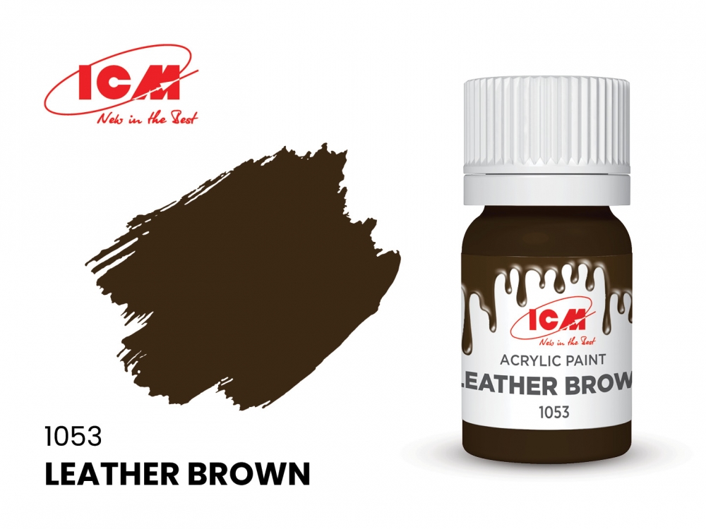 Краска для творчества, 12 мл, цвет Кожа коричневая(Leather Brown) - C1053