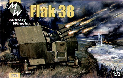 1:72 Сборная модель Германская пушка Flak 38 - 7224