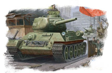 1:48 Сборная модель Танк Russian T-34/85 Tank 1944 - 84809