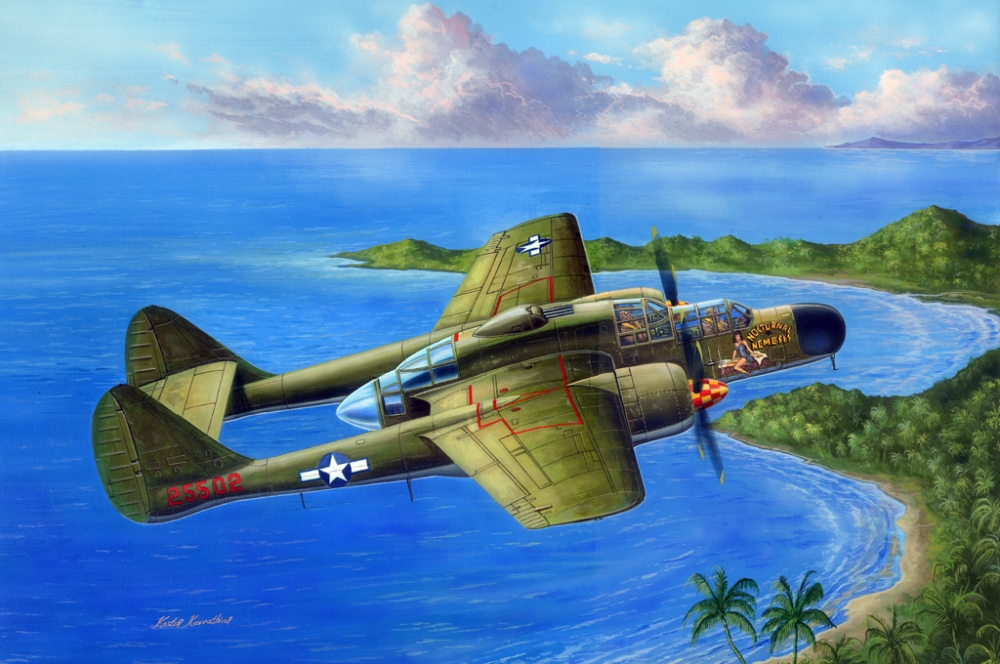 1:48 Сборная модель Самолет US P-61A Black Widow - 81730