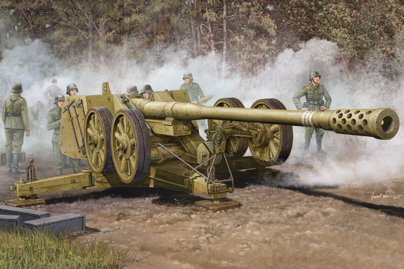 1:35 Сборная модель немецкая 128мм противотанковая пушка PAK44 (Рейн) - 02312