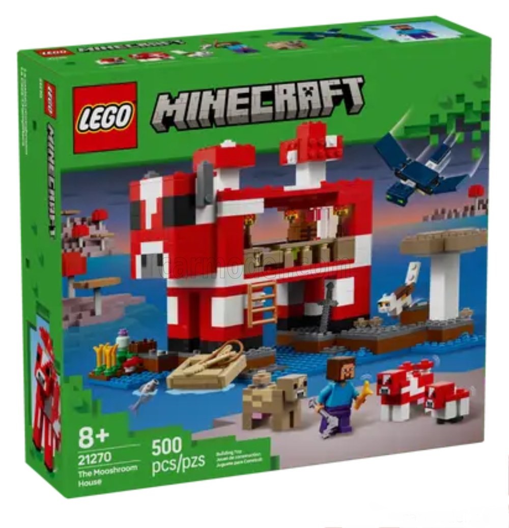 Сборная модель Lego Minecraft - The Mooshroom House - 500 штук - 21270