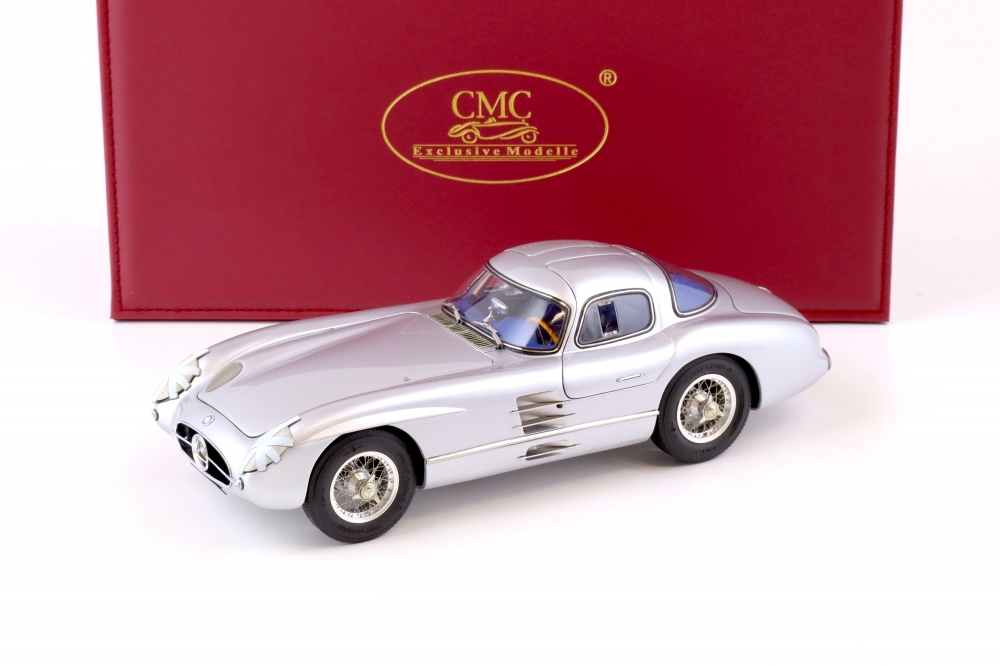 1:18 MERCEDES-BENZ 300 Slr Uhlenhaut Coupe N15 Sweden Gp (1955), silver - M-244