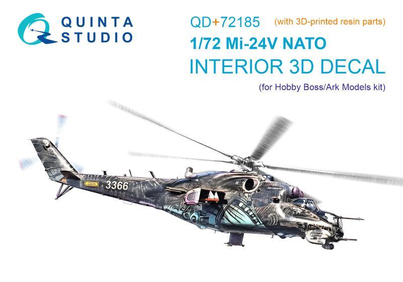 1:72 3D Декаль интерьера кабины Ми-24В NATO (Hobby Boss/ARK Models) (с 3D-печатными деталями) - QD+72185