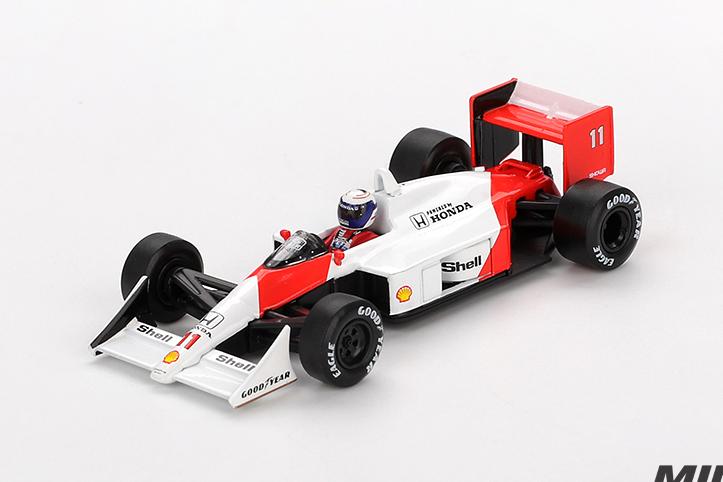 1:64 McLAREN MP4/4 #11 Alain Prost Japanese Grand Prix 2nd Place (1988), white / red - MGT01123Lhd