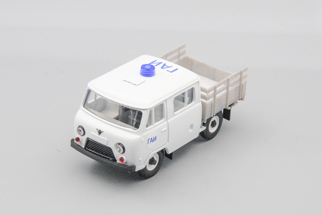 1:43 УАЗ 39094 бортовой ГАИ (пластик), белый - 15971701-W