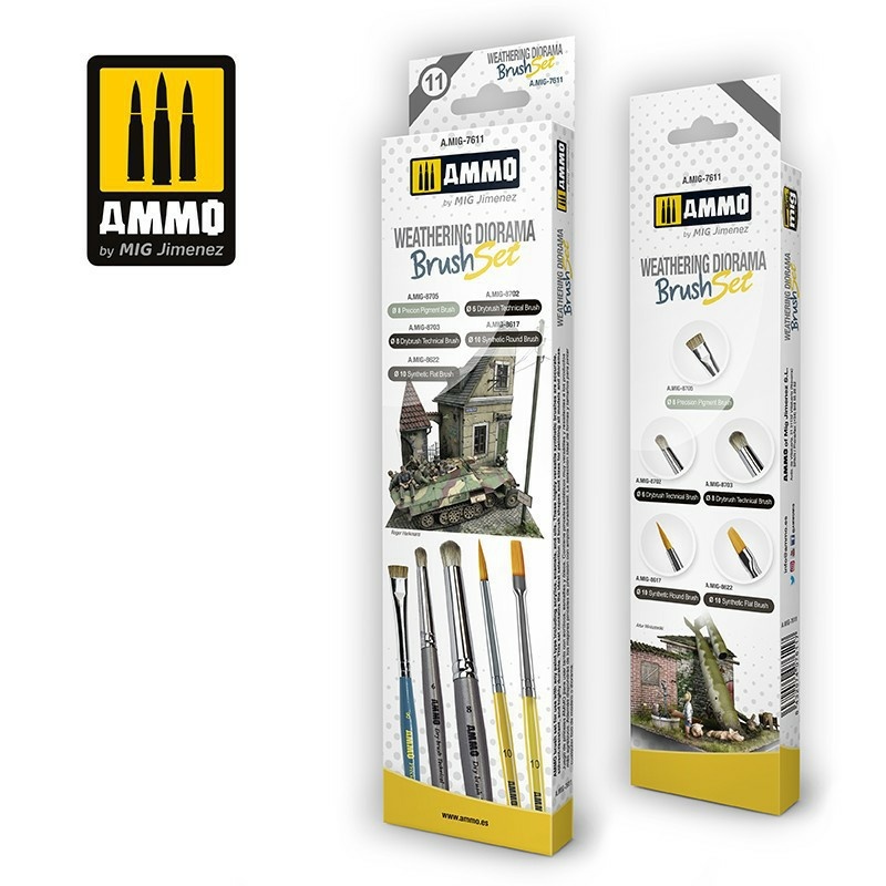 Набор кистей для смывки (Диорама) - AMIG7611