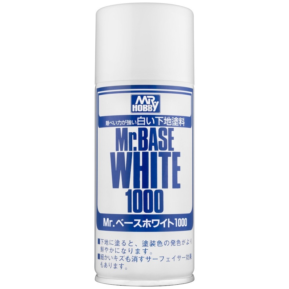 Грунтовка в баллоне Mr.BASE WHITE 1000 180мл - B-518