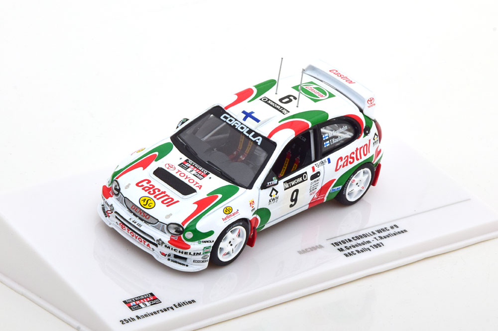 1:43 TOYOTA Corolla WRC No 9  RAC Rally, Grönholm/Rautiainen, Castrol (1997) - RAC394A