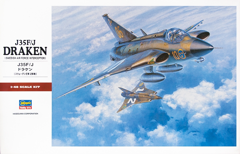 1:48 Сборная модель Шведский истребитель-перехватчик Saab J35F / J Draken - 07241