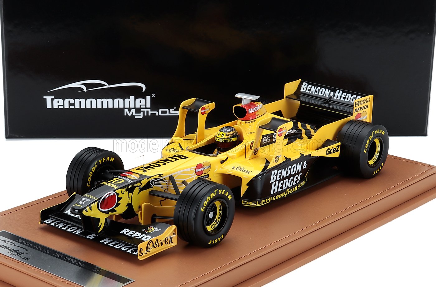 1:18 JORDAN F1 198 Honda Mf-301 Hc №10 With Tower Wings Imola Gp (with Pilot Figure) (1998) Ralph Schumacher, Yellow Black - TMD18-426D