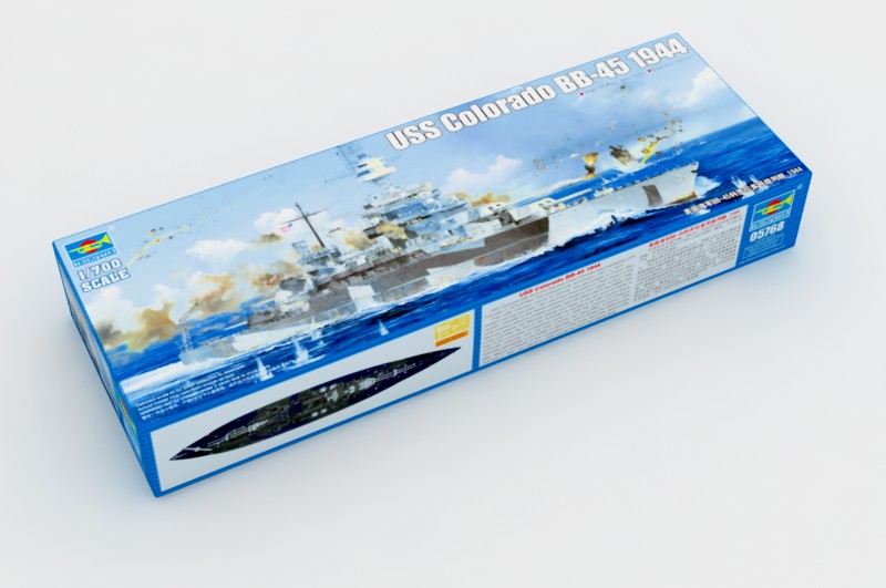 1:700 Сборная модель Американский линкор USS Colorado BB-45 1944 - 05768