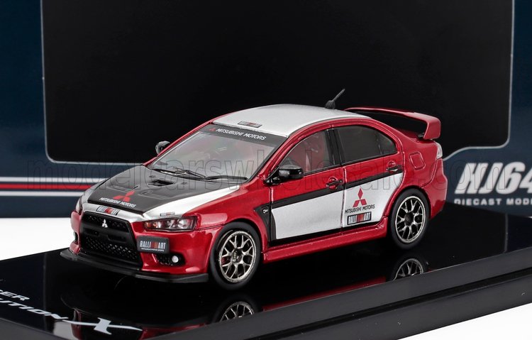 1:64 MITSUBISHI Lancer Evo X (2012), Red - HJ644053RB