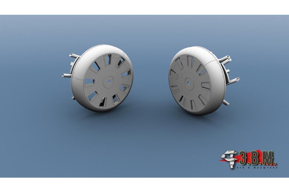 1:72 Облицовка капота для И-16 (без воздухозаборника) и выхлопные патрубки - RS72034