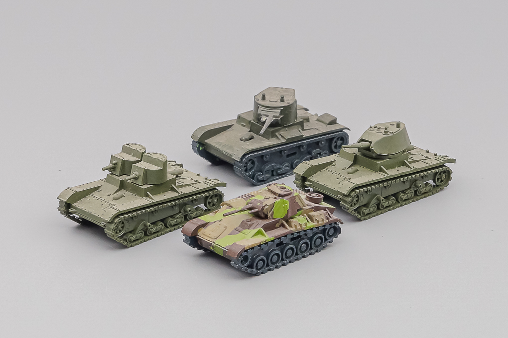 1:87 Набор танков: Т-26 (1937) / Т-26 (1937) / Т-26 / Т-70 - LOT01355