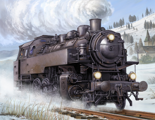 1:35 Сборная модель Паровоз  BR86 - 00217
