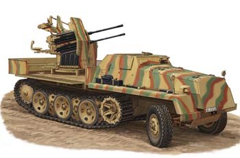 1:35 Сборная модель Зенитная установка sWS w/2cm Flakviering 38 - CB35213
