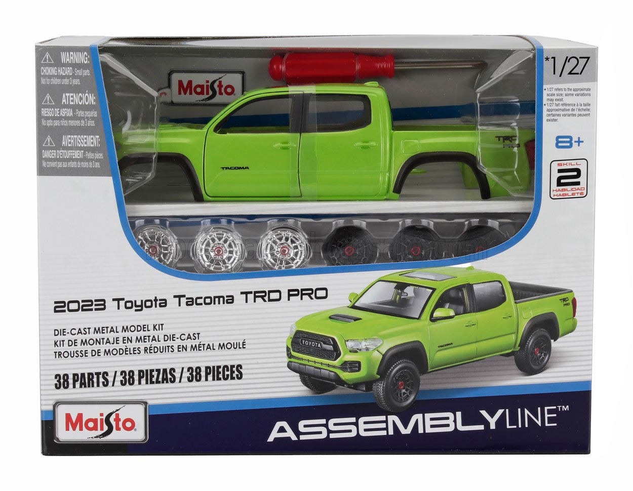 1:24 Сборная модель TOYOTA Tacoma Pick-up (2021), Light Green Met - 39539-KIT