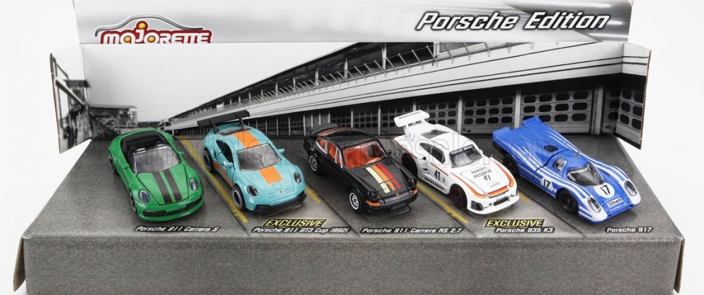 1:64 PORSCHE Set Assortment 5 Pieces Porsche Dition - 911 991 Carrera S Cabriolet - 911 992 Gt3 Cup N 02 - 911 Carrera Rs 2.7 N 41 - 935 K3 - 917 N 17, Various - 212053172