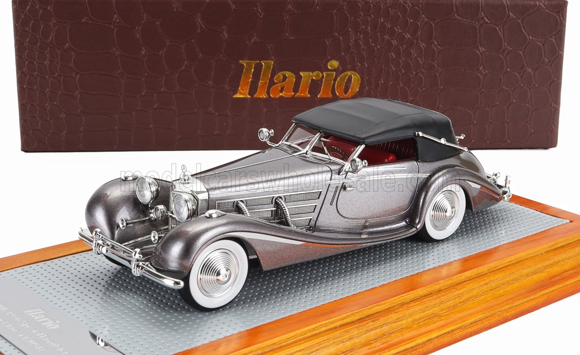 1:43 MERCEDES-BENZ 540k Sn130947 Spezial Roadster Erdmann & Rossi Cabriolet Closed (1936), Grey Met Black - IL43184