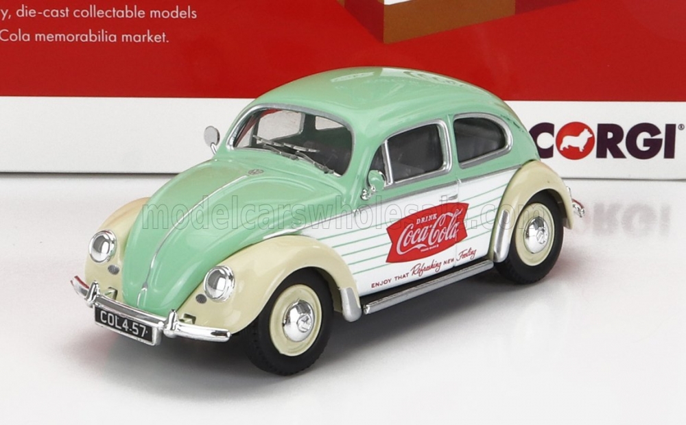1:43 VOLKSWAGEN Beetle Maggiolino Coca-cola (1951), Green White Beige - CC01201