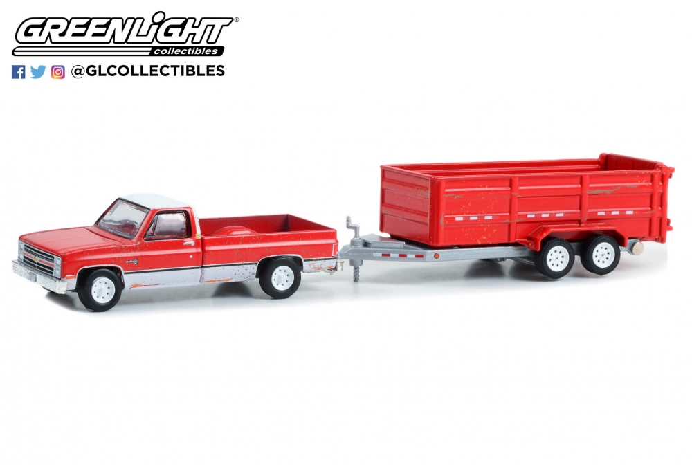 1:64 CHEVROLET Scottsdale K20 с прицепом-самосвалом (1983), Red - 32280C