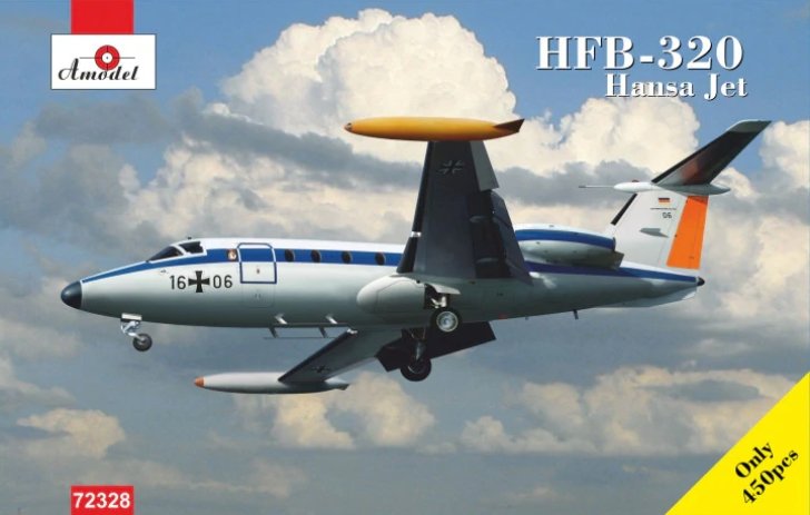 1:72 Сборная модель Самолет HFB-320 Hansa Jet 'Flugbereitschaft' - 72328