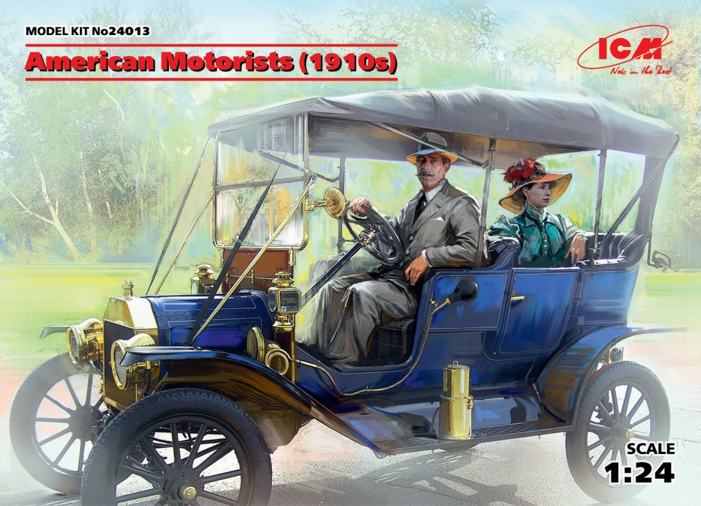 1:24 Сборная модель Американские автолюбители (1910-е г.) - 24013