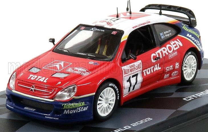 1:43 CITROEN Xsara Wrc N 17 Rally Montecarlo 2003 C.mcrae - D.ringer, Red White - RMIT017