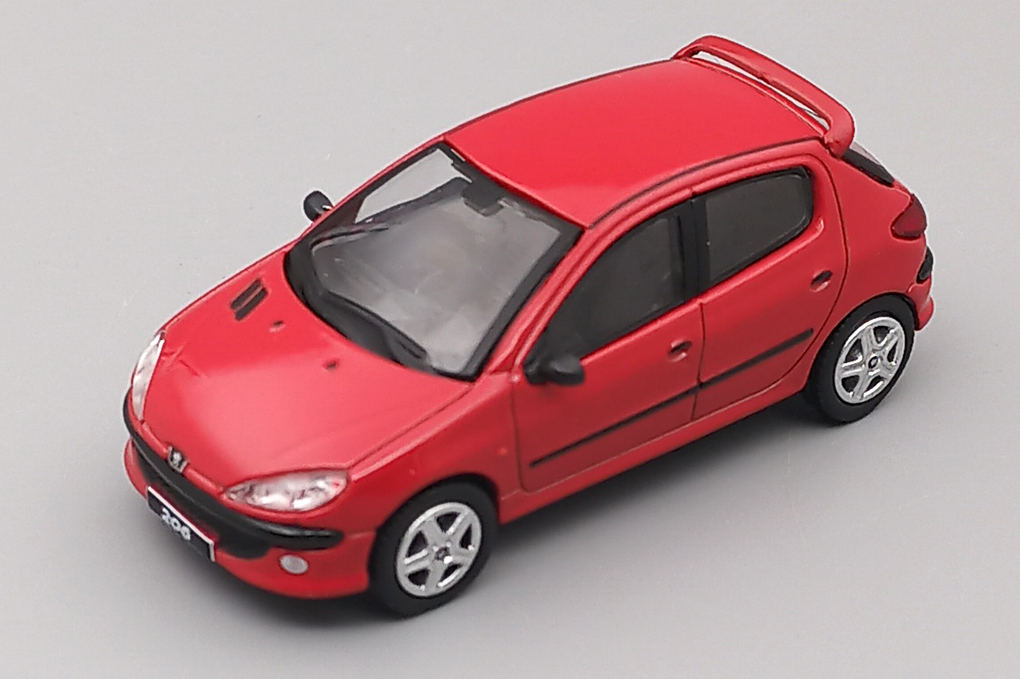 1:64 PEUGEOT 206 4-door (1998), red - LL-029-125