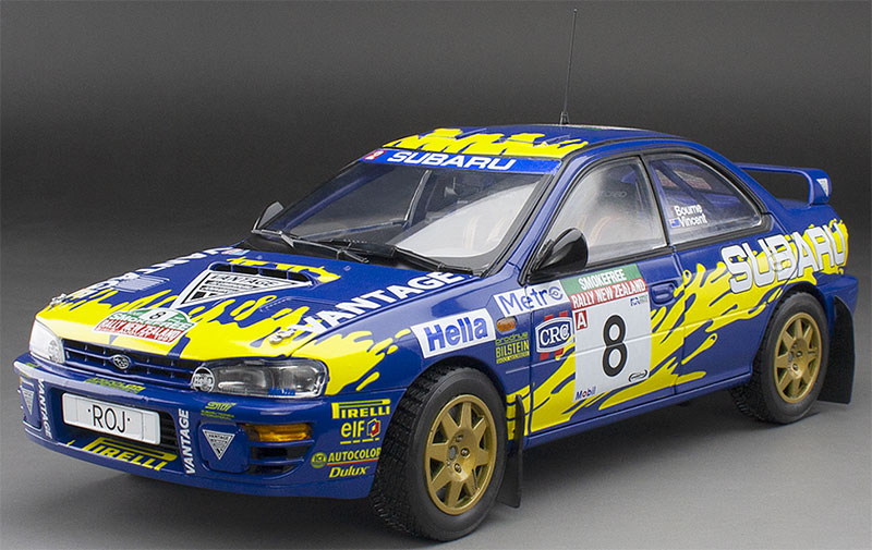 1:18 SUBARU Impreza 555 №8 Rally New Zeland (1997) Peter Bourne - Craig Vincent, Blue Yellow - 5528