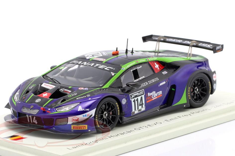 1:43 LAMBORGHINI Huracán GT3 Evo №14 Emil Frey Racing 24h Spa Jack Aitken, Konsta Lappalainen, Arthur Rougier (2021) - SB477