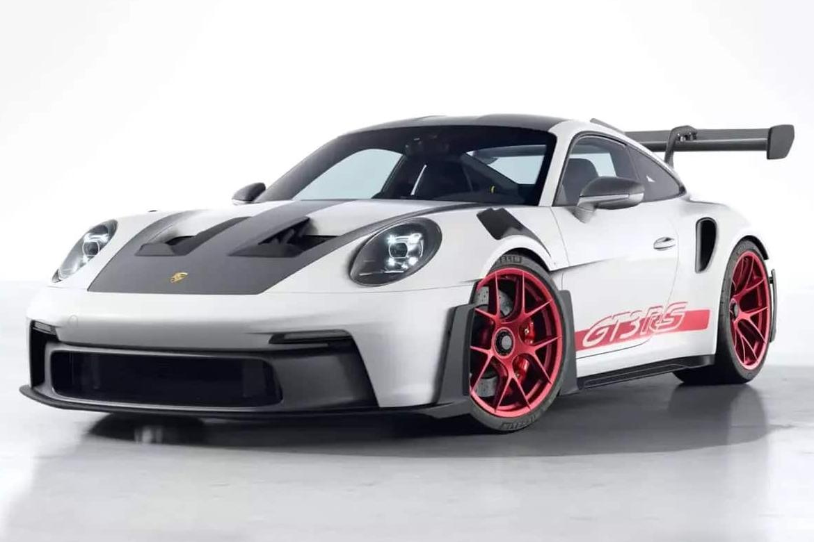 1:18 PORSCHE 911 GT3 RS w/Weissach Pack (2022), white/pyro Red - 187373