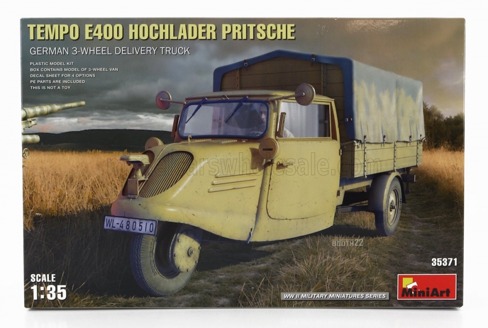 1:35 Сборная модель TEMPO E400 Truck 3-wheels Telonato 1962 - 35371