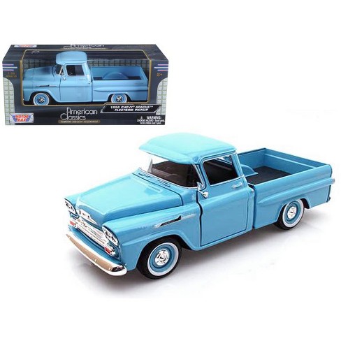 1:24 Chevrolet Fleetside Apache Pickup 1958 голубой - 79311B