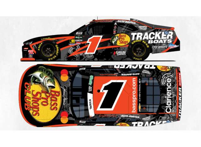 1:24 CHEVROLET #1 Carson Kvapil *Bass Pro Shops/Tracker Boats*, various 2026 - NX12623BPSCG
