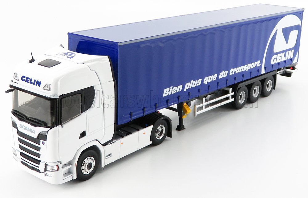 1:43 SCANIA S500 Truck Telonato Gelin Transports (2016), White Blue - 116876