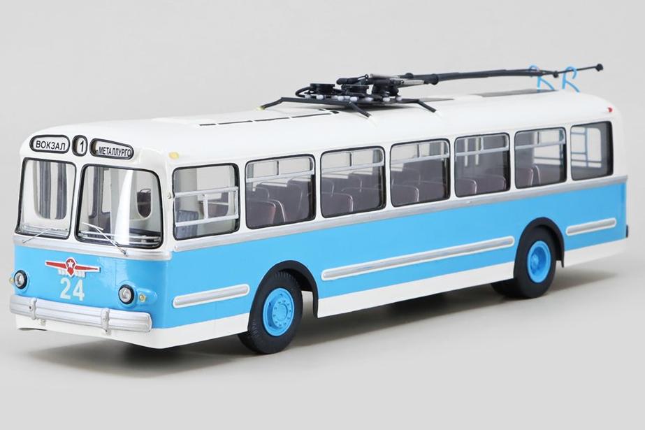 1:43 ЗИУ 5B Троллейбус (1961), синий / белый - 251-V1-27