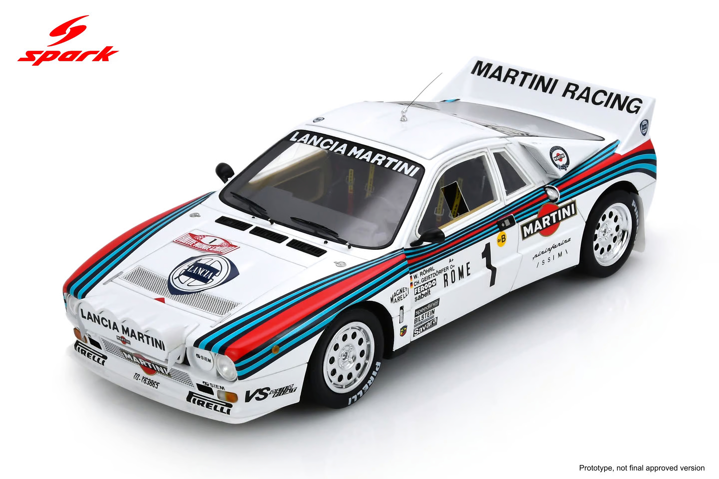 1:18 LANCIA 037 Team Martini Racing №1 Winner Rally Monte Carlo (1983) Walter Rohrl - Christian Geistdorfer - 18S1043