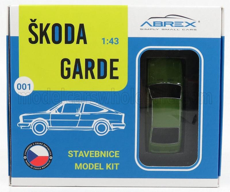 1:43 Сборная модель SKODA Garde 1982, Green - 722QN-KIT