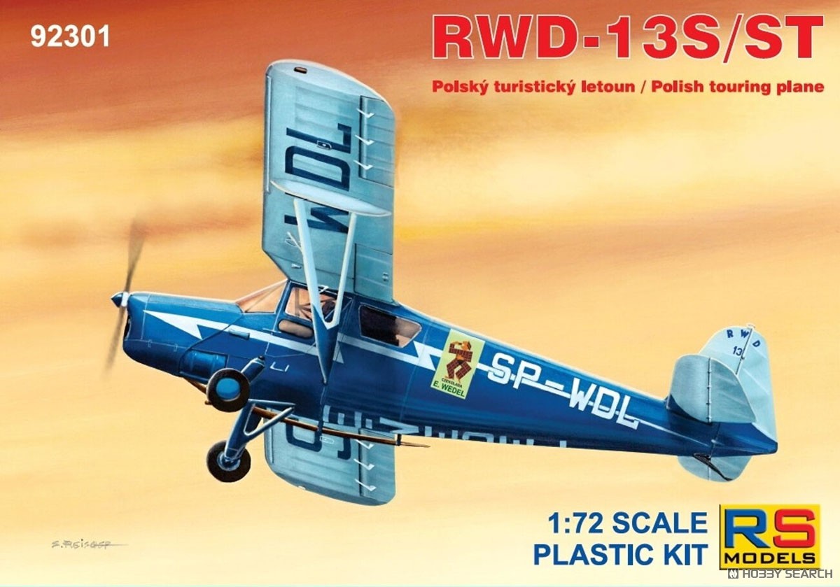 1:72 Сборная модель RWD-13 S/ST Polish touring plane - 92301